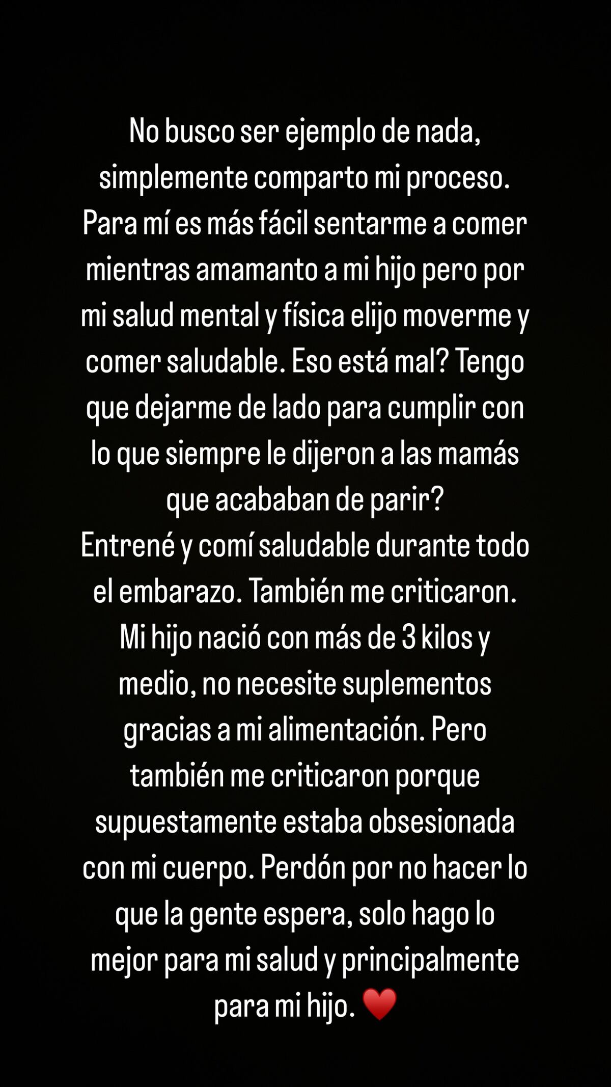 El descargo de Sol Pérez.