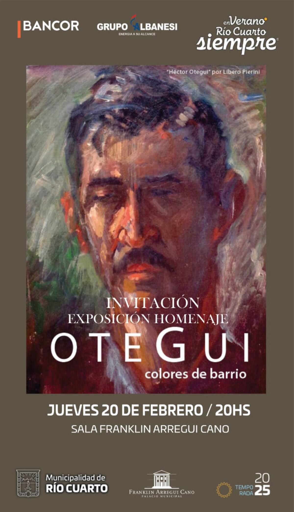 La exposición de cuadros de Otegui puede visitarse de 9 a 13 y de 15 a 20 en el espacio cultural Arregui Cano, del edificio municipal.