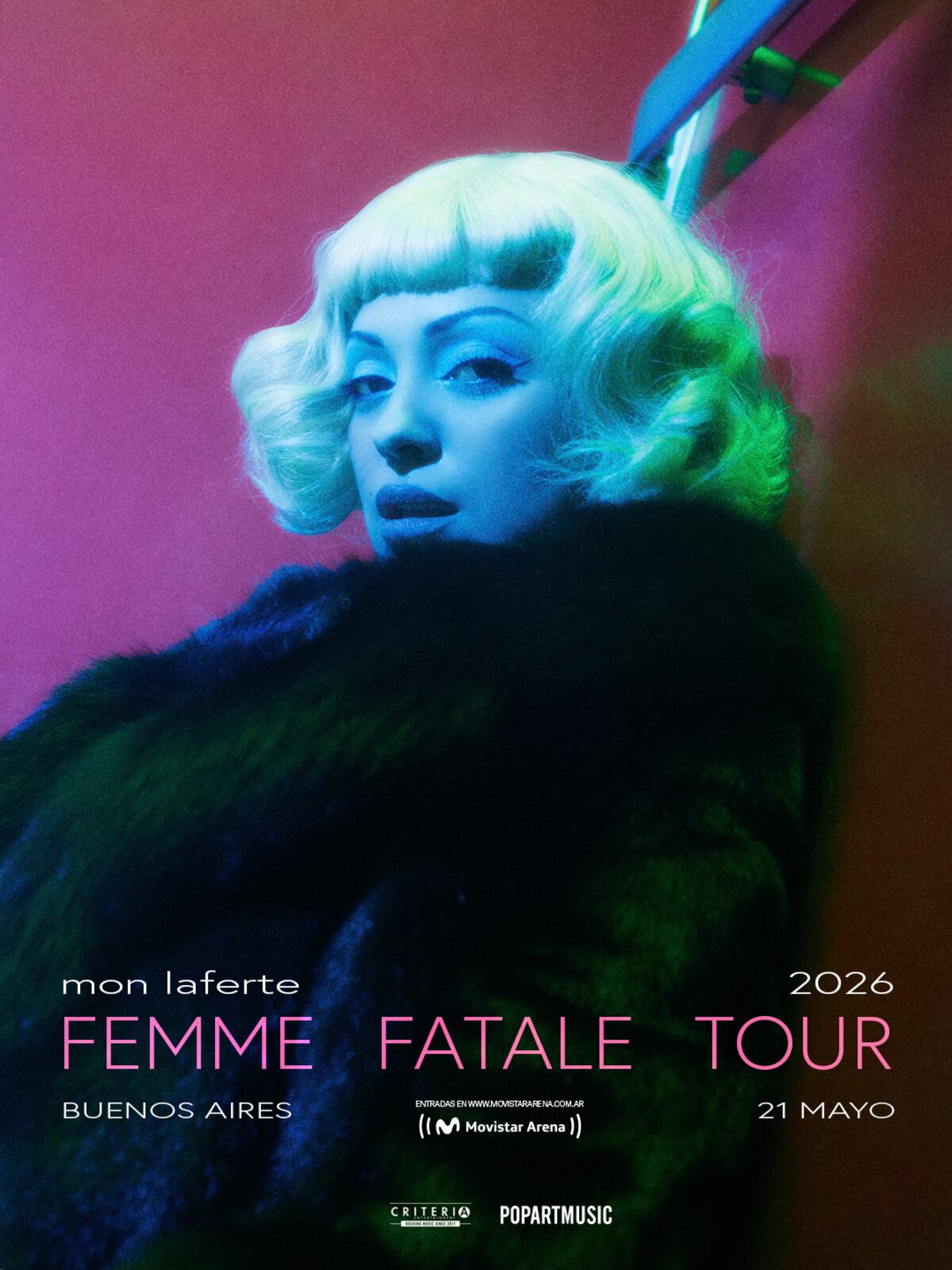 Mon Laferte, con fecha confirmada en Buenos Aires. De Córdoba, ni noticias. (Popart Music)