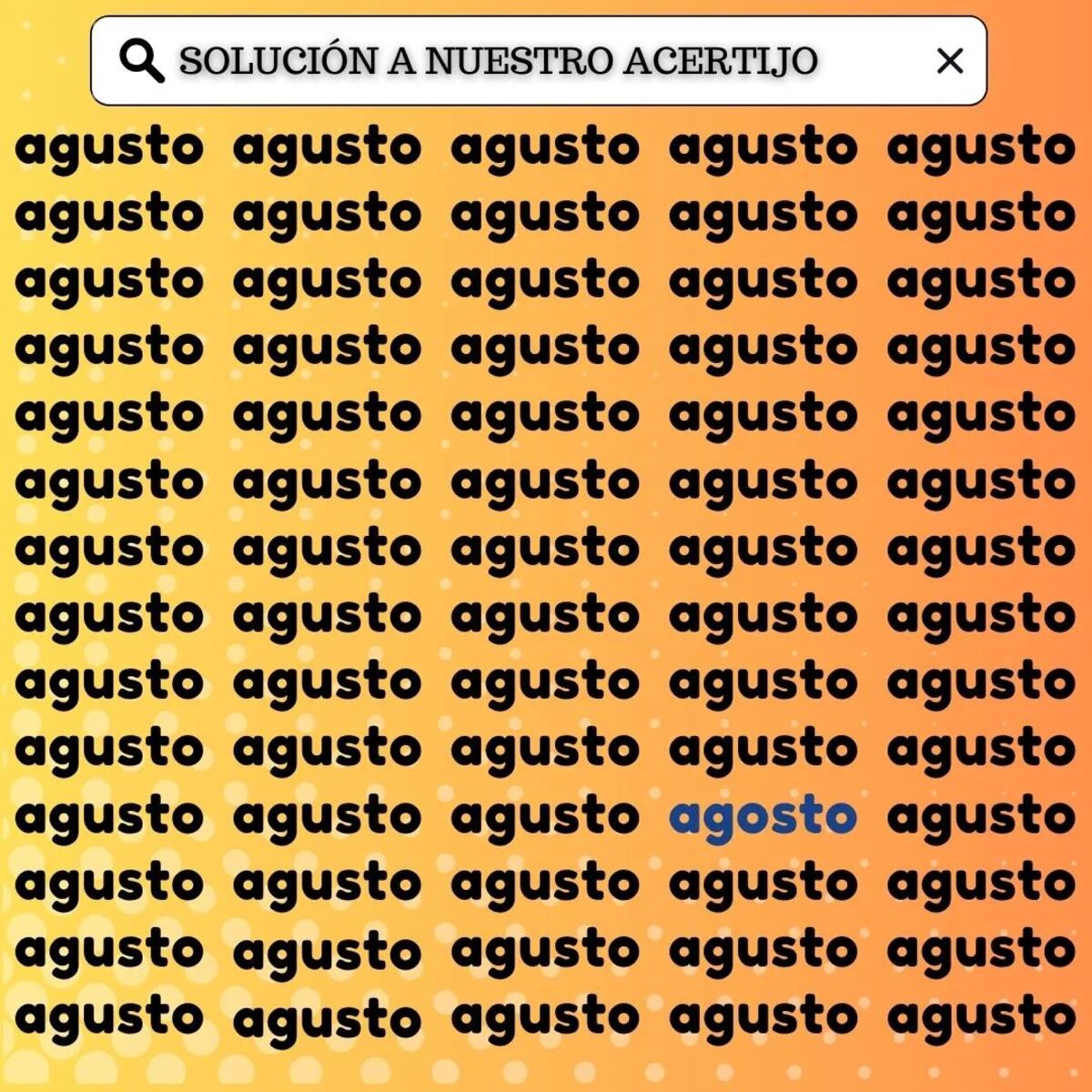 La solución del reto.