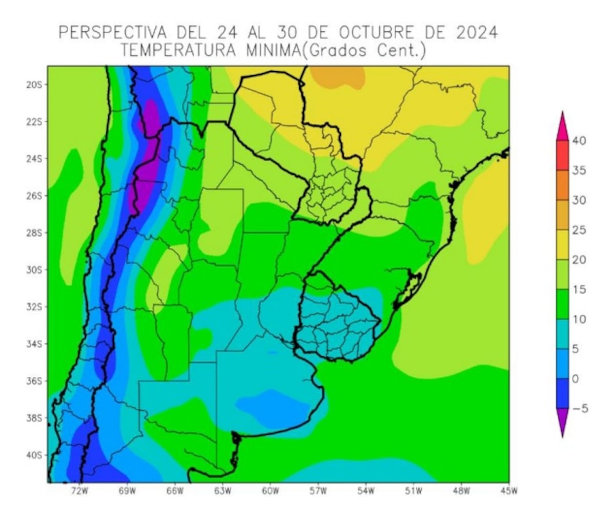 Mapa agroclimático de la Bolsa de Cereales de Buenos Aires