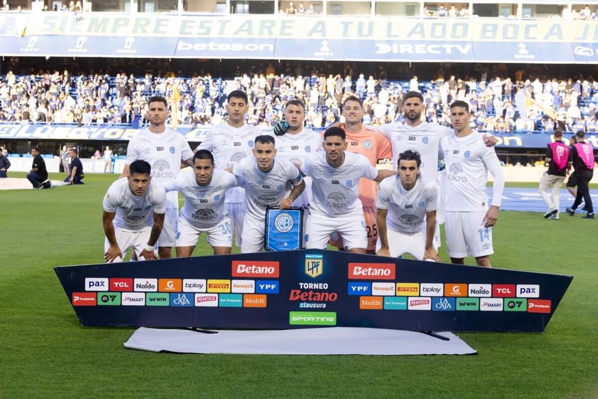 La formación de Belgrano ante Boca. (Prensa Belgrano).