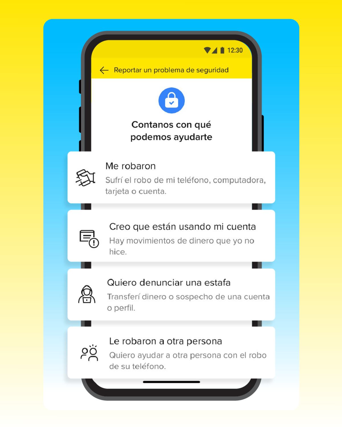 Portal de denuncias. (Mercado Pago)