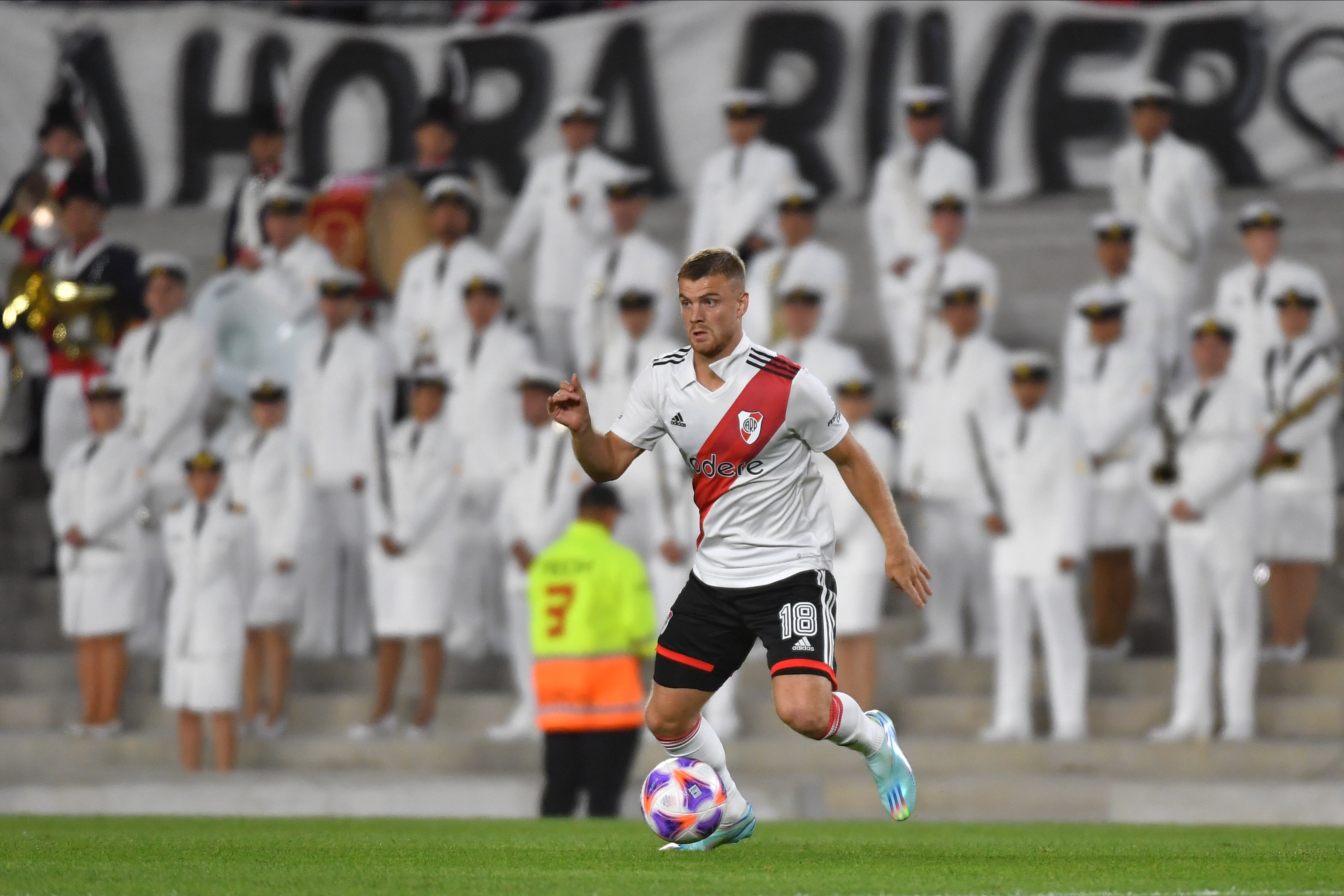 Lucas Beltrán es uno de los dos jugadores cordobeses que forman parte del River campeón de las Liga Profesional 2023. (@RiverPlate)