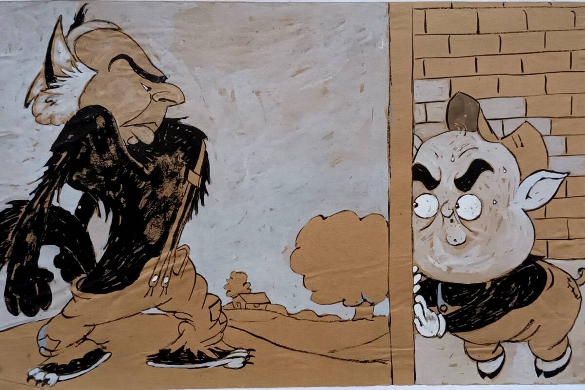40 años de democracia: José Manuel De la Sota y Ramón Mestre. Ilustración de Juan Delfini.