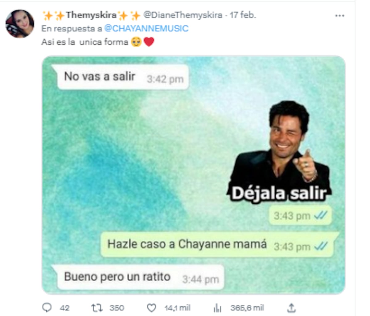 Chayanne le propuso a sus seguidores que le manden los mejores memes sobre él. (Captura de Twitter)