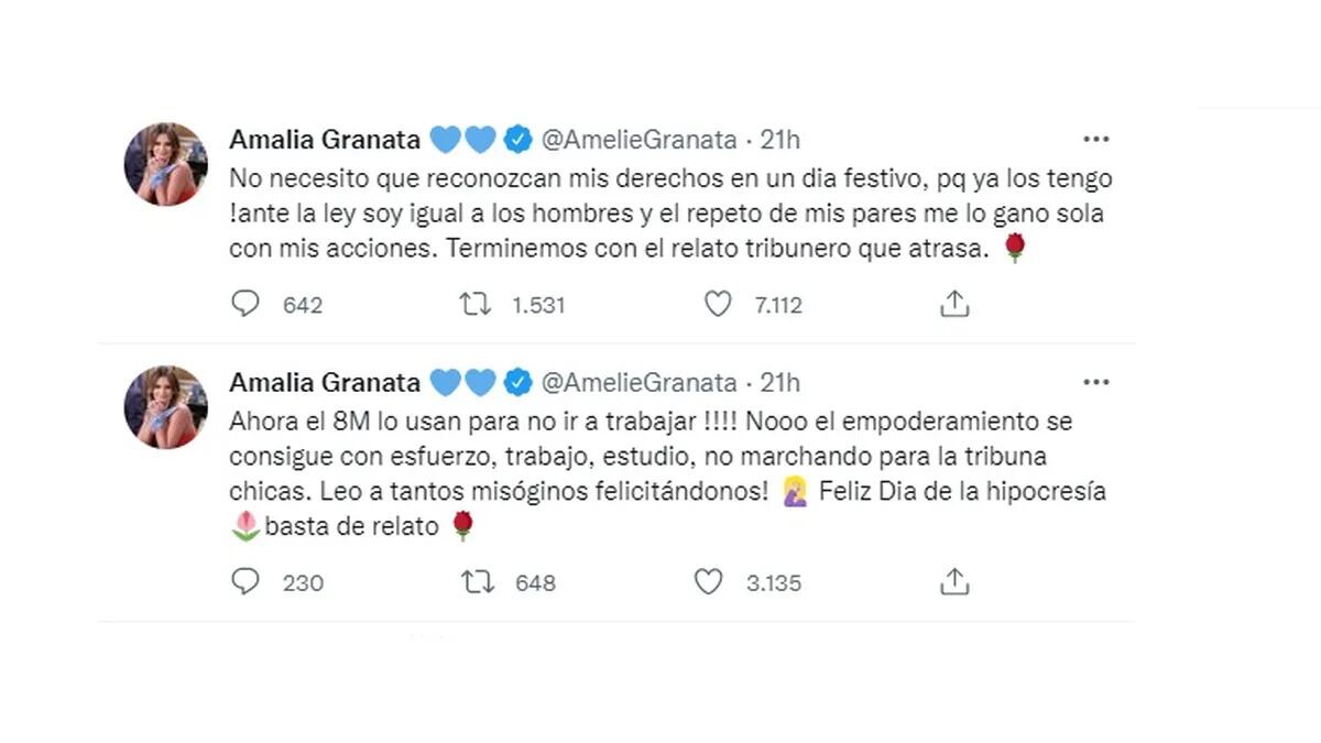 Amalia Granata, contra la marcha del 8M.