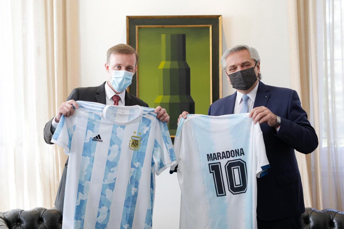 Alberto Fernández y Jake Sullivan
