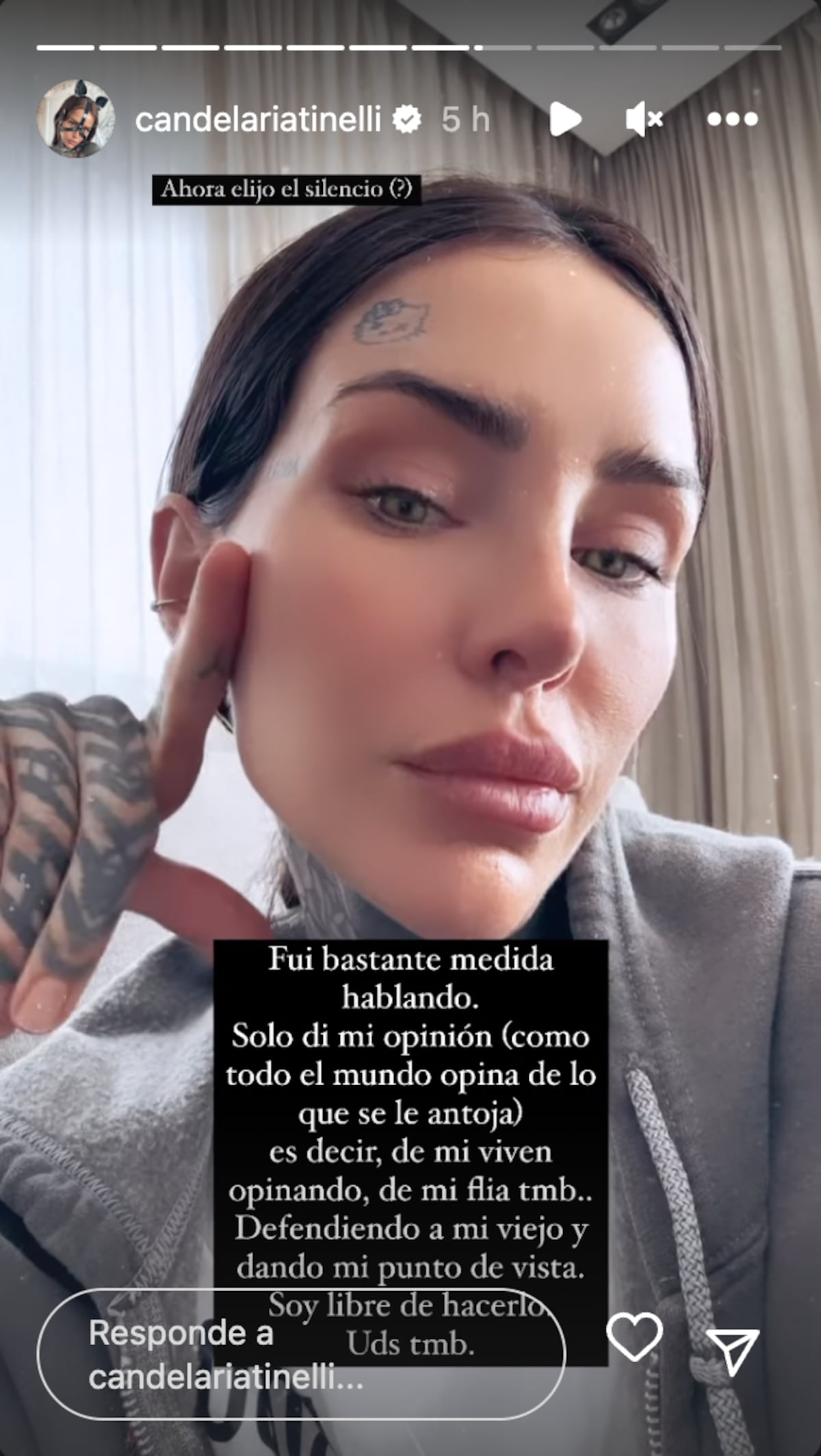 Cande Tinelli volvió a apuntar contra Guillermina Valdés a través de su cuenta de Instagram.
