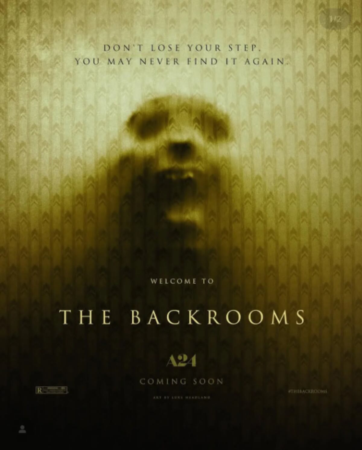 Poster promocional de "The Backrooms", la serie de Kane Parsons producida por A24