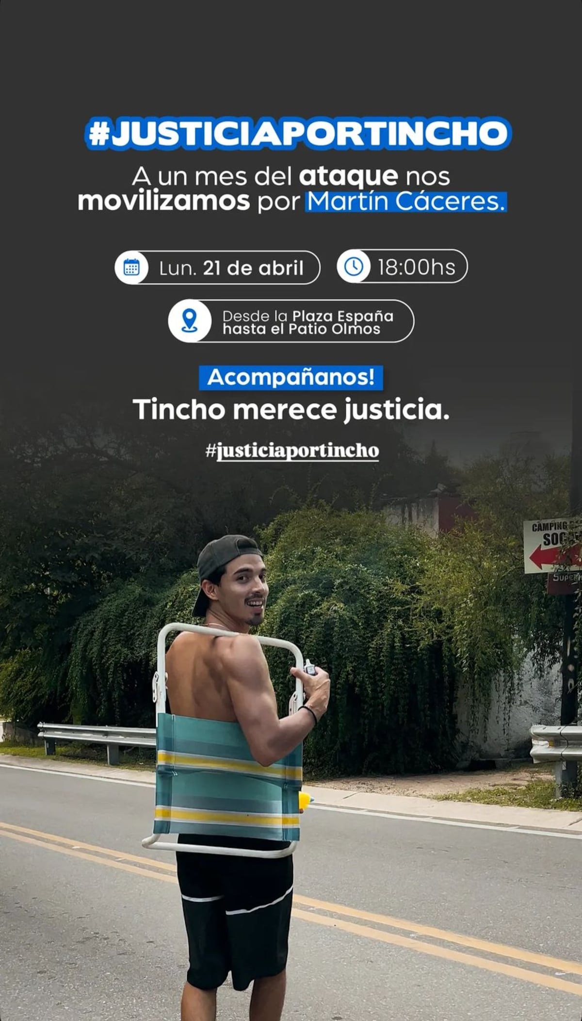 Caso Martín Cáceres: su familia y amigos se movilizarán este lunes en reclamo por justicia. (La Voz)