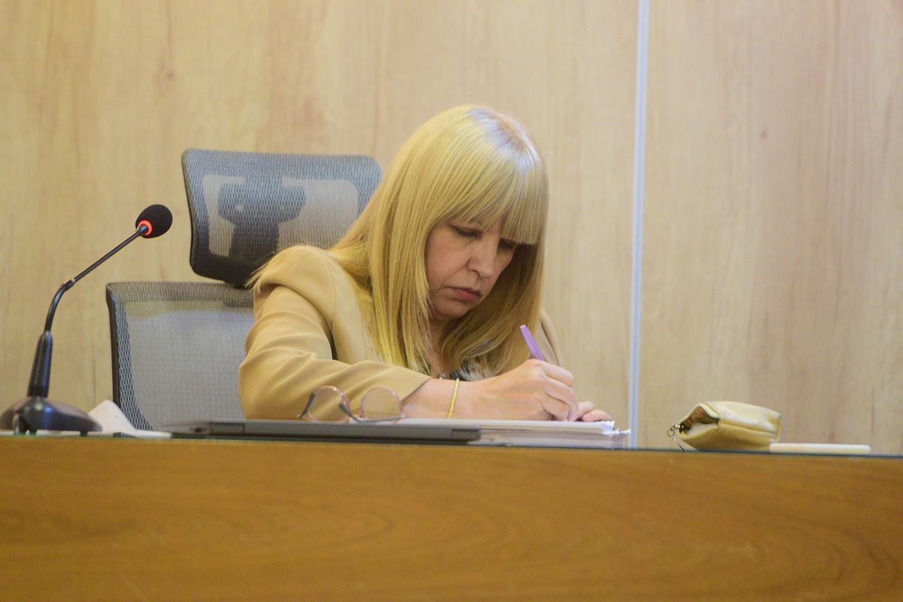 Jueza. La vocal Susana Blanc Gerzicich de Scapellato presidió el tribunal. (José Gabriel Hernández / La Voz)