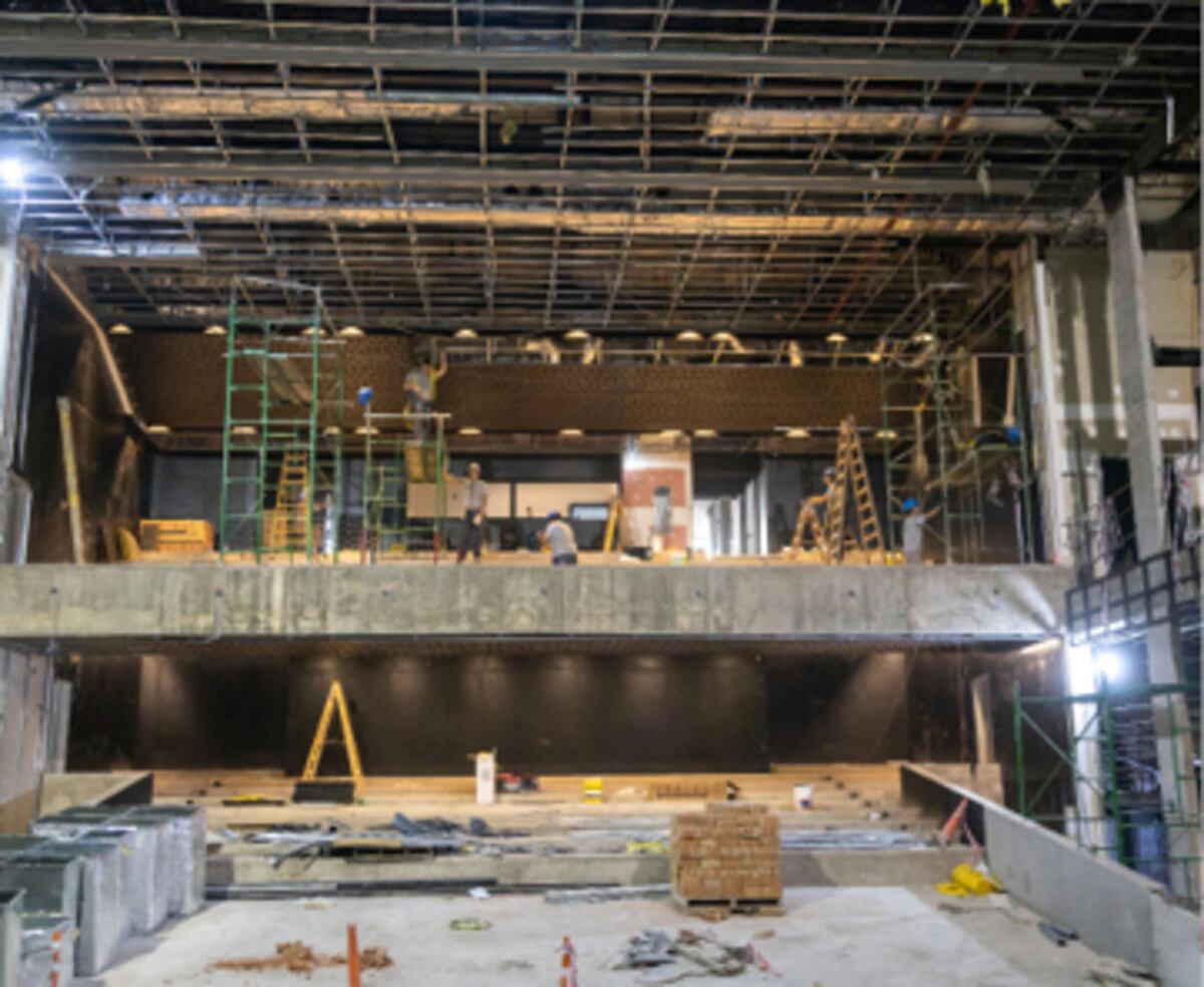 La nueva fachada del Teatro Comedia, una obra que avanza por decisión del ejecutivo municipal a más de 15 años de su destrucción. (Foto: Municipalidad de Córdoba)