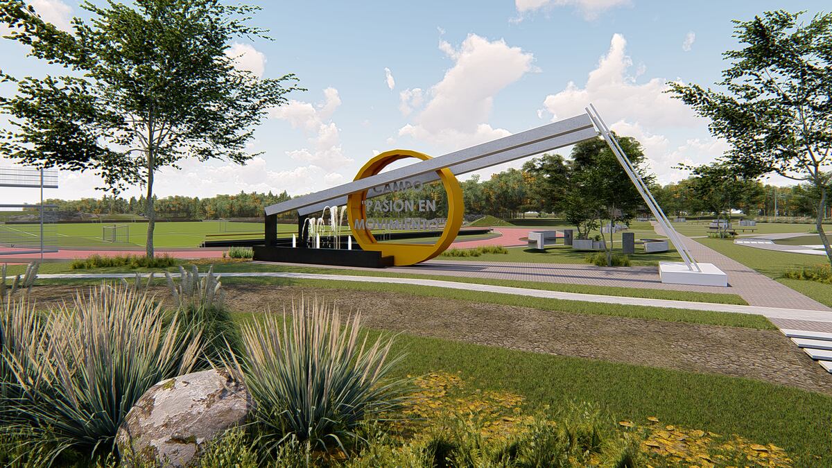El diseño, en render, del proyecto para el predio de La Bomba en Almafuerte. (Gentileza Cooperativa)
