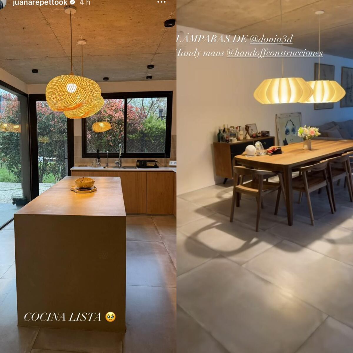 Juana Repetto mostró cómo va quedando la decoración de su nueva casa.