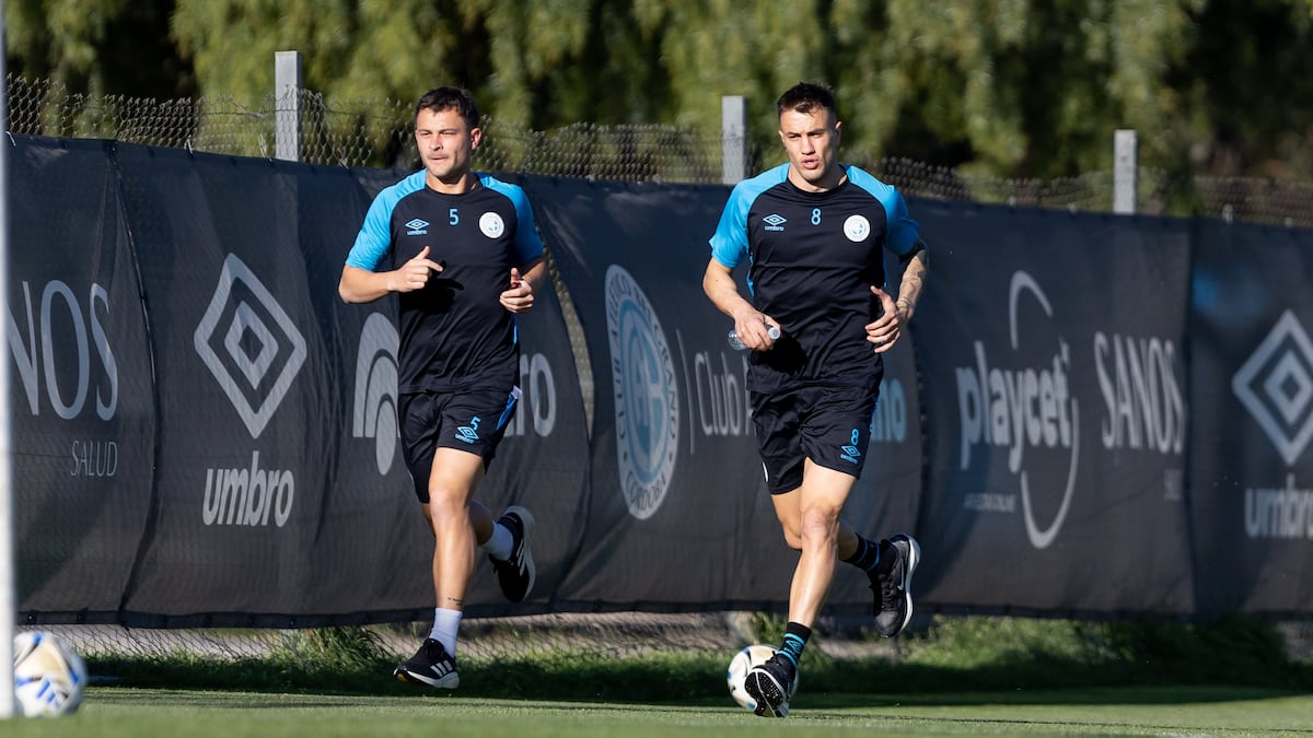 Belgrano. El plantel empezó la tarde su preparación para jugar el domingo. (Prensa Belgrano).
