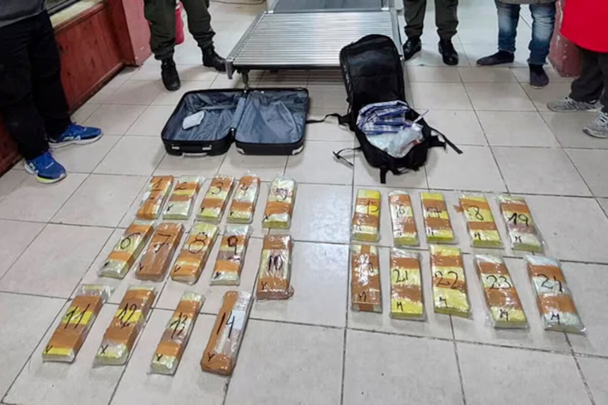 Incautan más de 20 kilos de marihuana en un colectivo que viajaba de Formosa a Carlos Paz. (Policía)