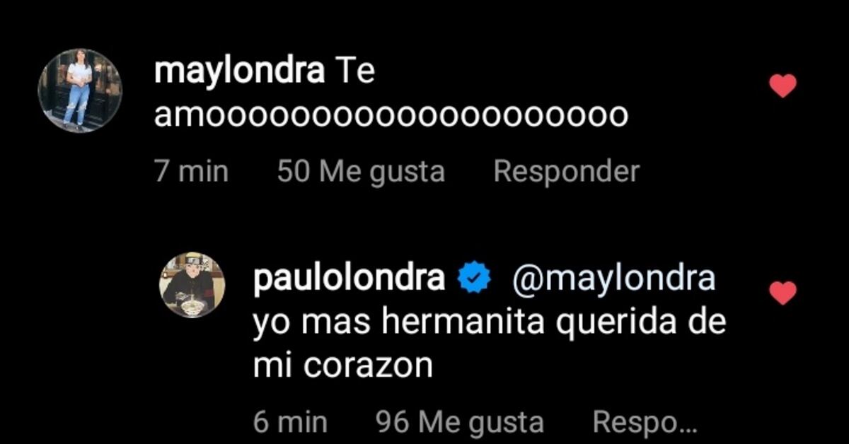 El intercambio de Paulo Londra y su hermana, después del acuerdo judicial que le permitirá publicar nueva música. (Instagram @paulolondra)