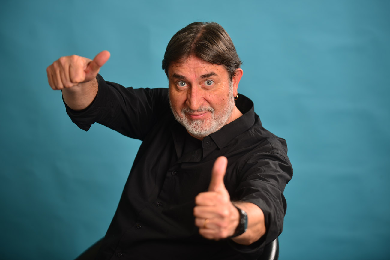 Fernando Flaco Pailos en la grabación del podcast. (Nicolás Bravo / La Voz)