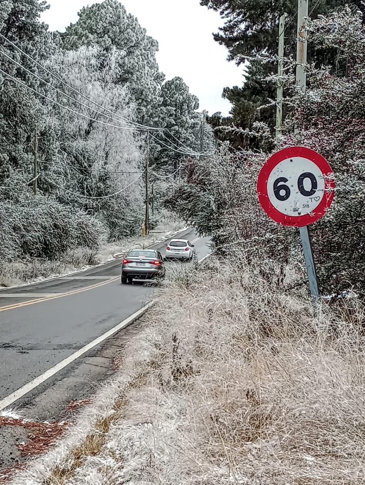 Córdoba. Así nevó en Villa Berna. (La Voz)