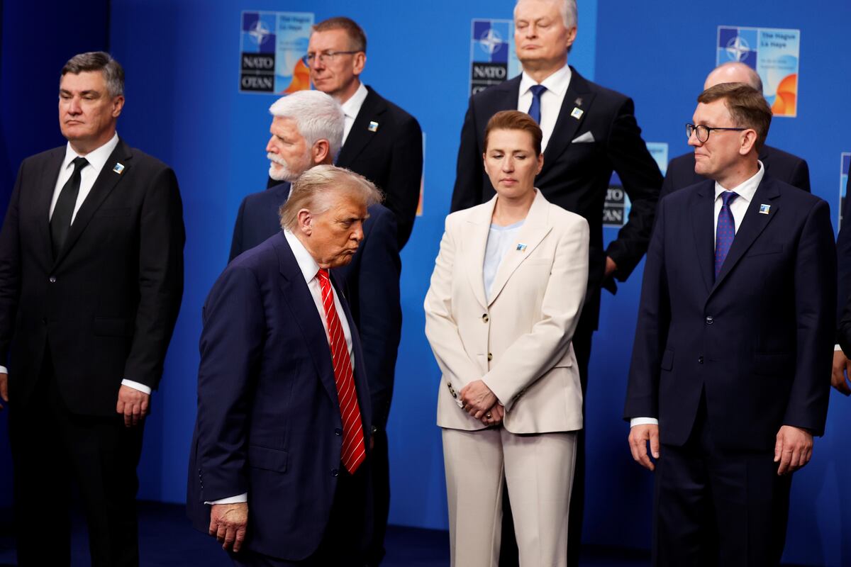 Donald Trump en la reunión de la OEA este miércoles. (AP)