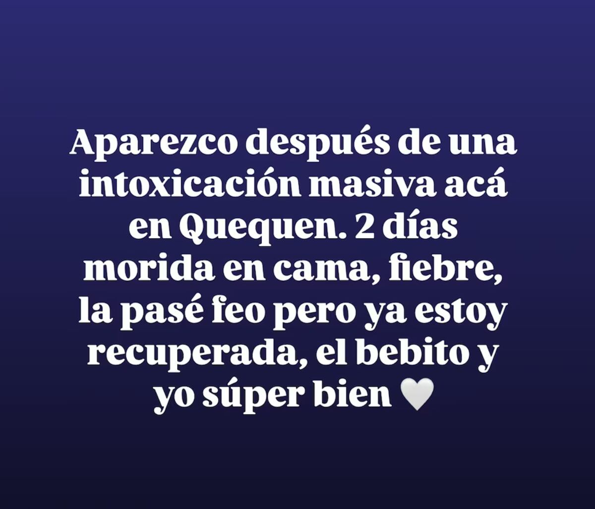 Jimena Barón explicó por qué estuvo fuera de las redes unos días. (Instagram Jimena Barón)