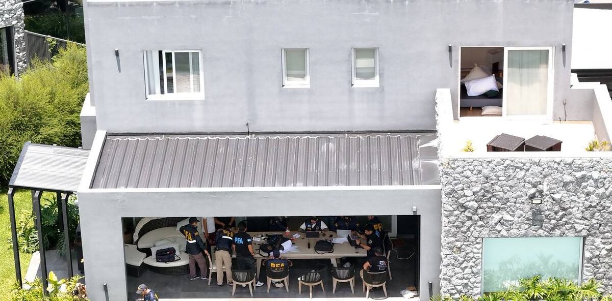 Los allanamientos en Pilar. (Clarín)