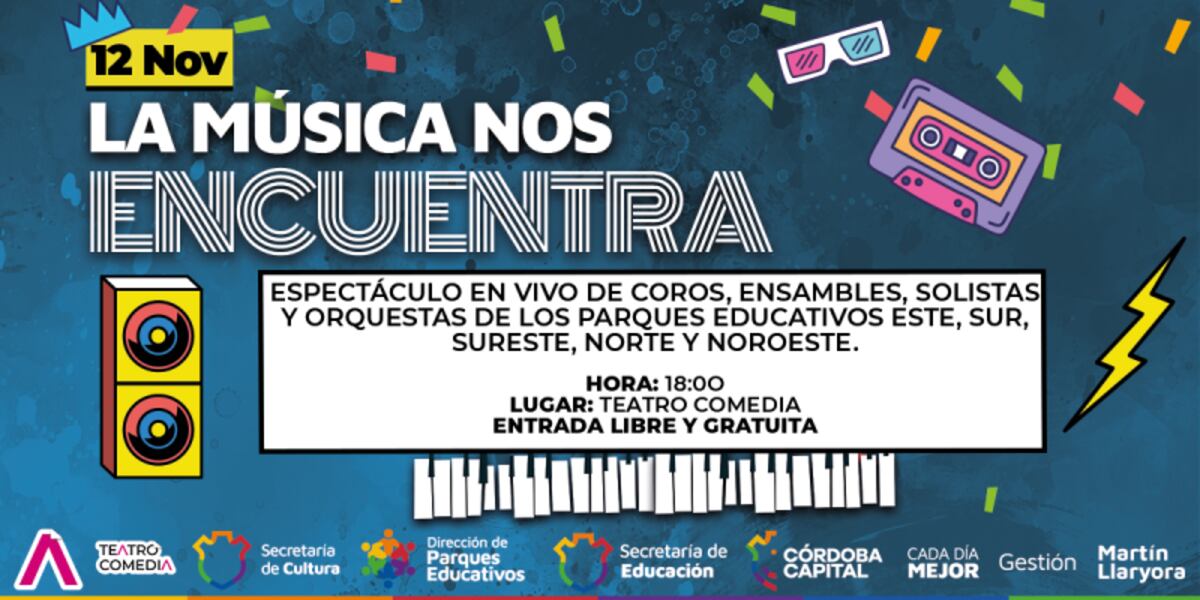 Los Parques Educativos de Córdoba realizarán su muestra de fin de año en el Teatro Comedia