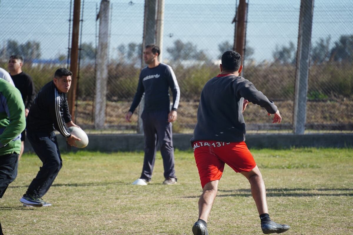 Práctica de rugby en la cárcel de San Francisco (Gentileza Fabricio Llanes)
