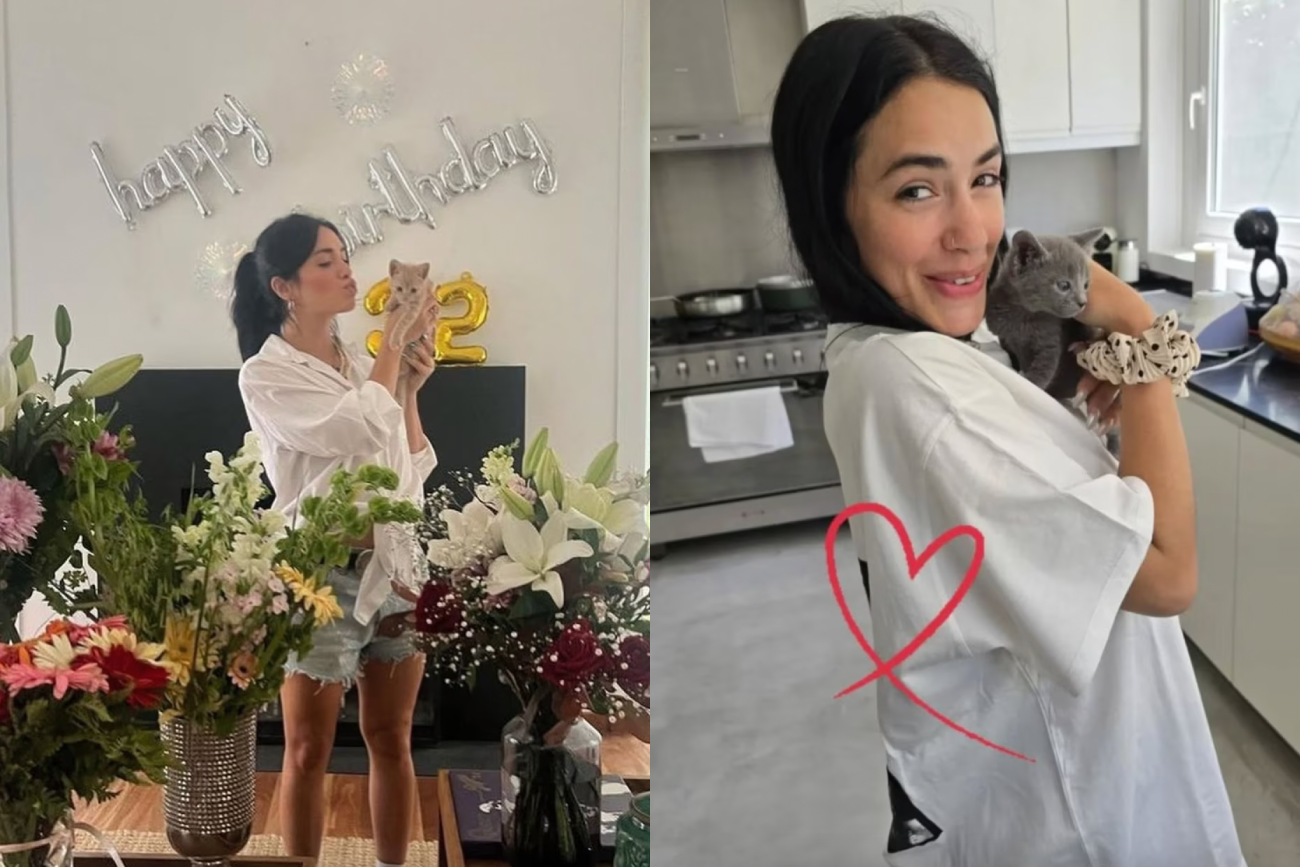 Lali con dos de sus gatitos. (Fotos: Instagram)