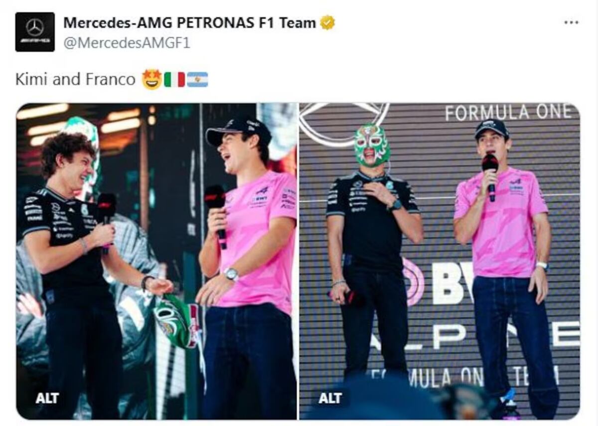 El vínculo inesperado: Mercedes publicó fotos de Franco Colapinto y desató el furor en la F1
