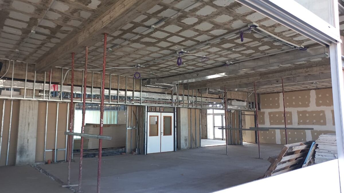 La escuela Proa en construcción en Arroyito (gentileza)