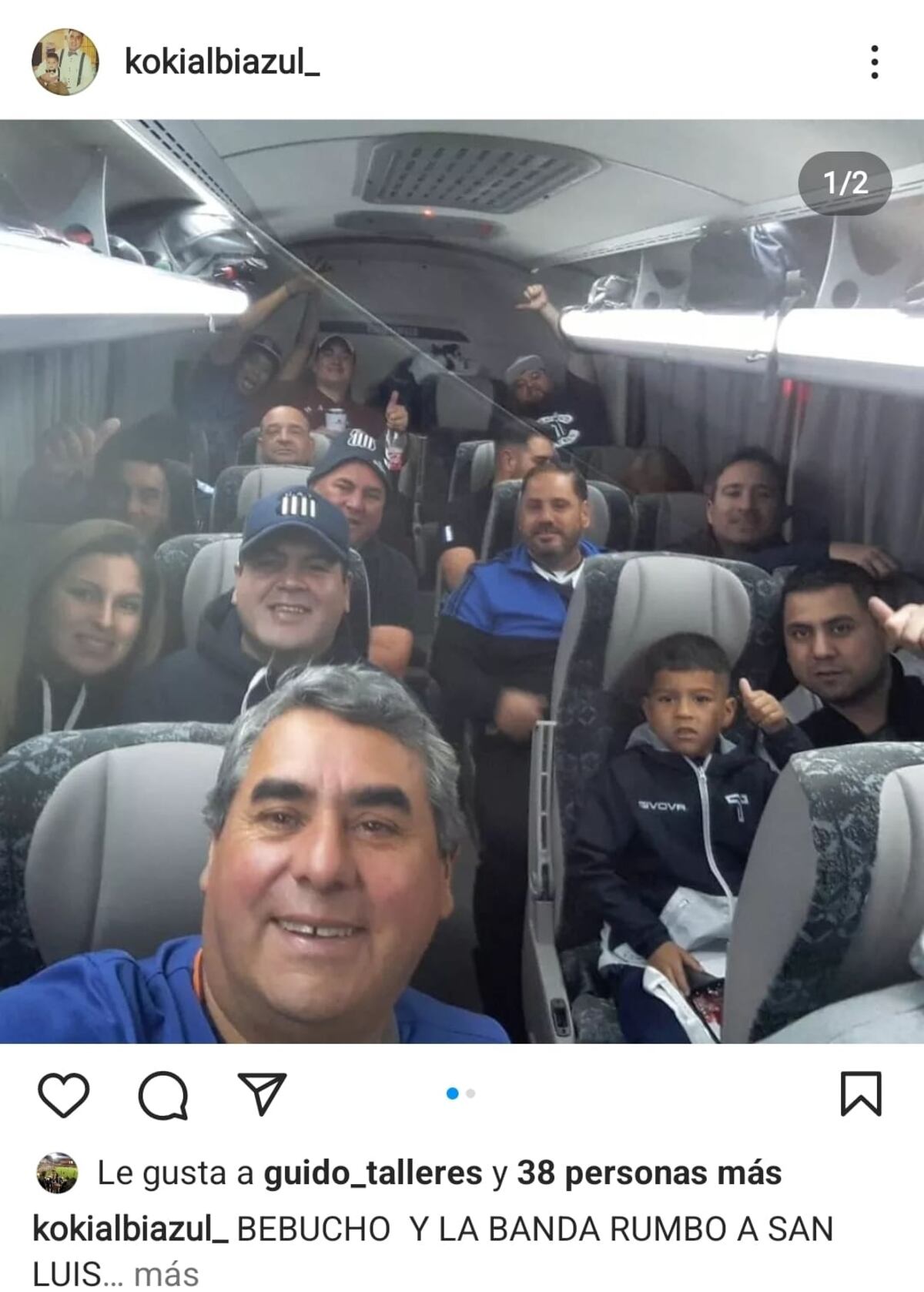 "Koki", el niño que viaja a todos lados a ver a Talleres. Y los posteos de su papá en Instagram.