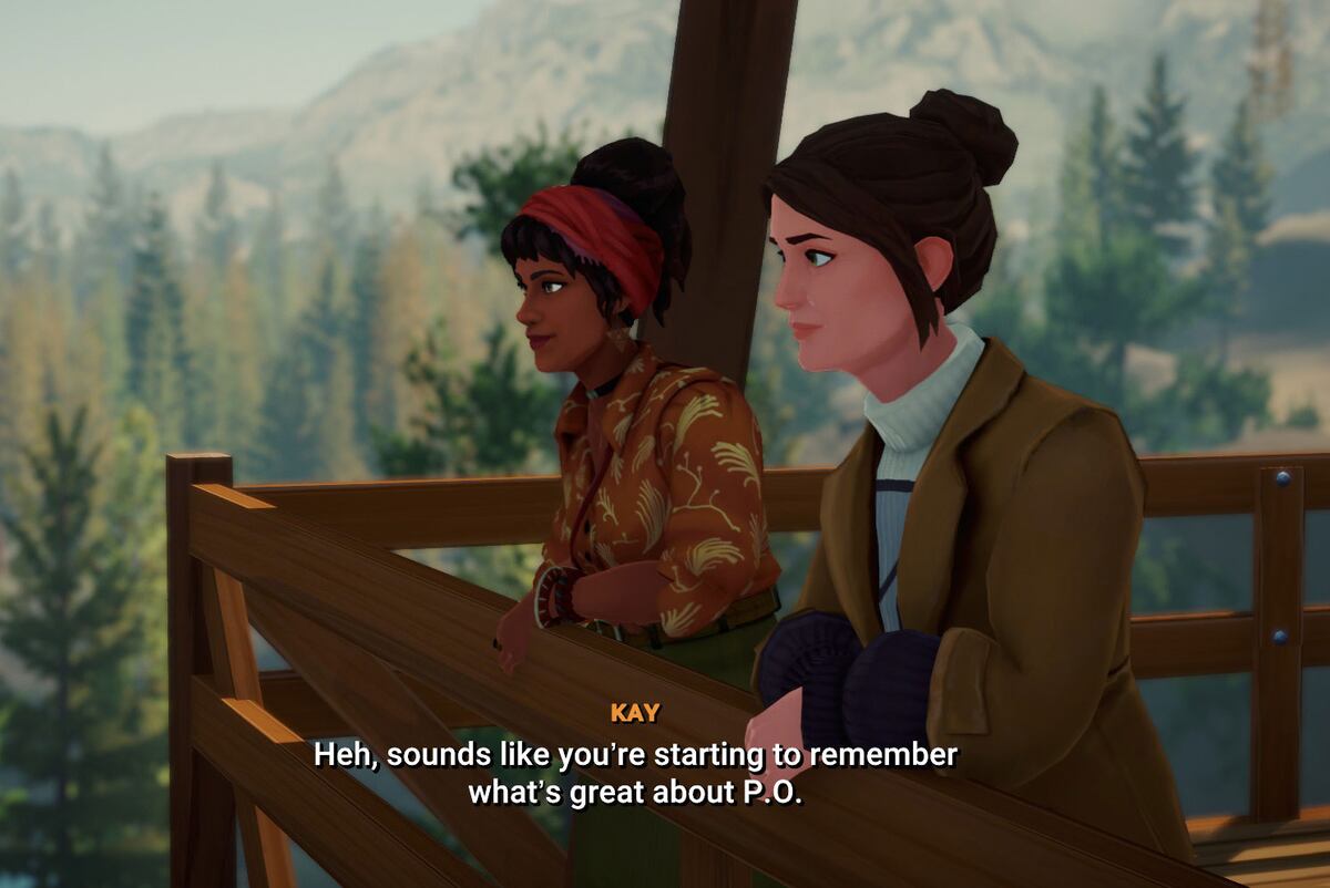 El momento del diálogo en el videojuego Lake.