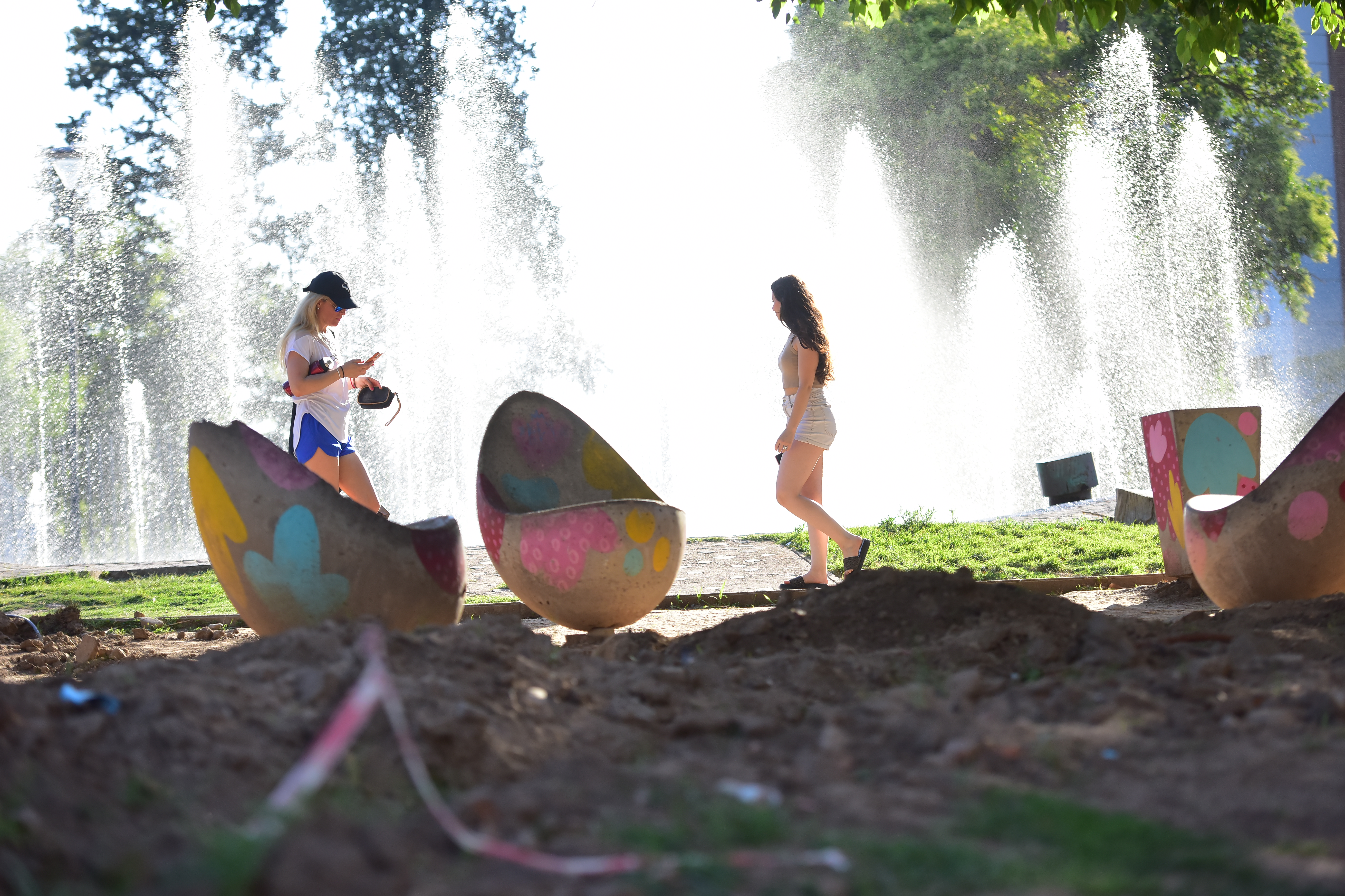 Empezaron los trabajos de remodelación y revalorización del Parque de las Tejas. (Javier Ferreyra / La Voz)