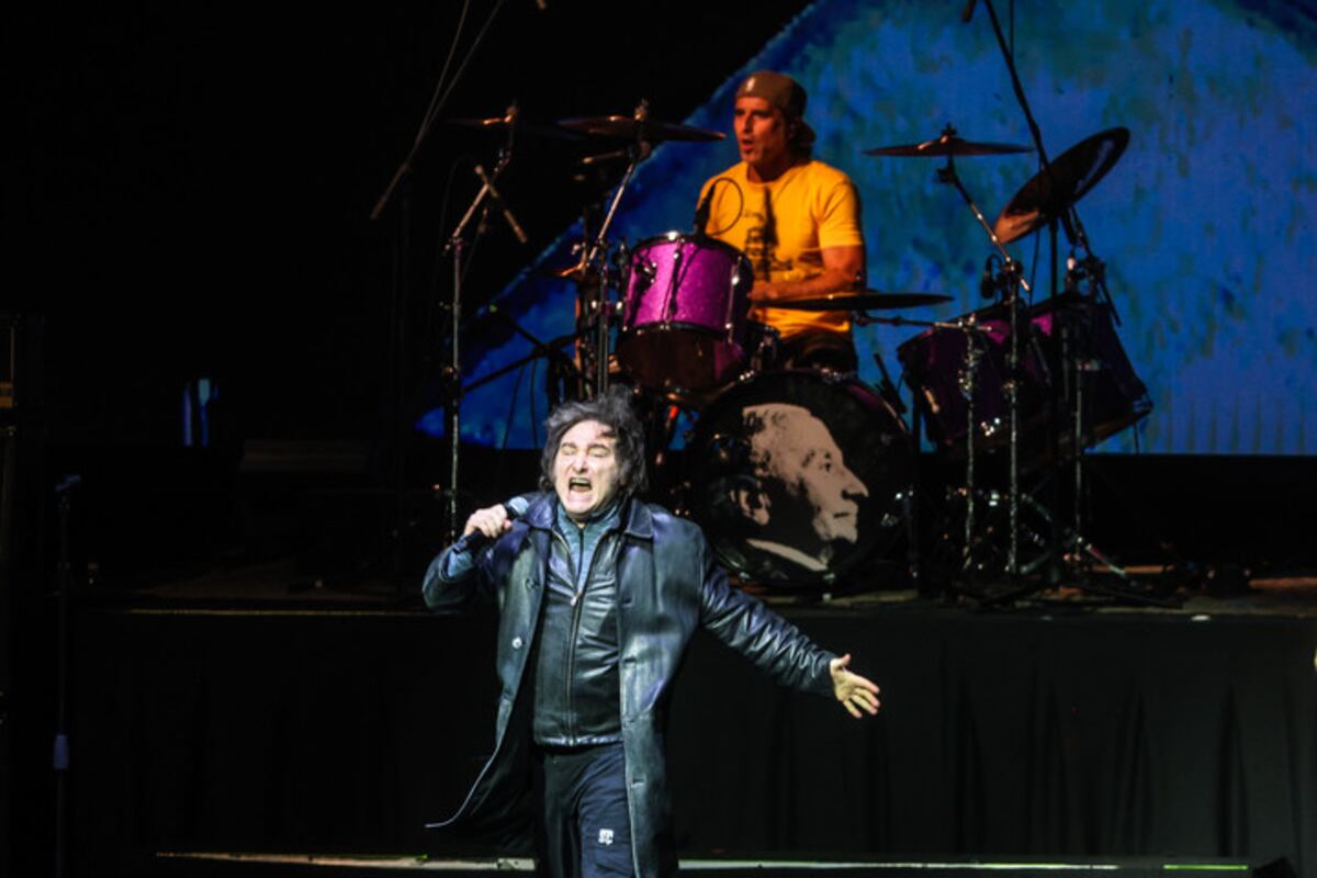 Milei presentó su libro en el Movistar Arena. (Gentileza / Clarín)