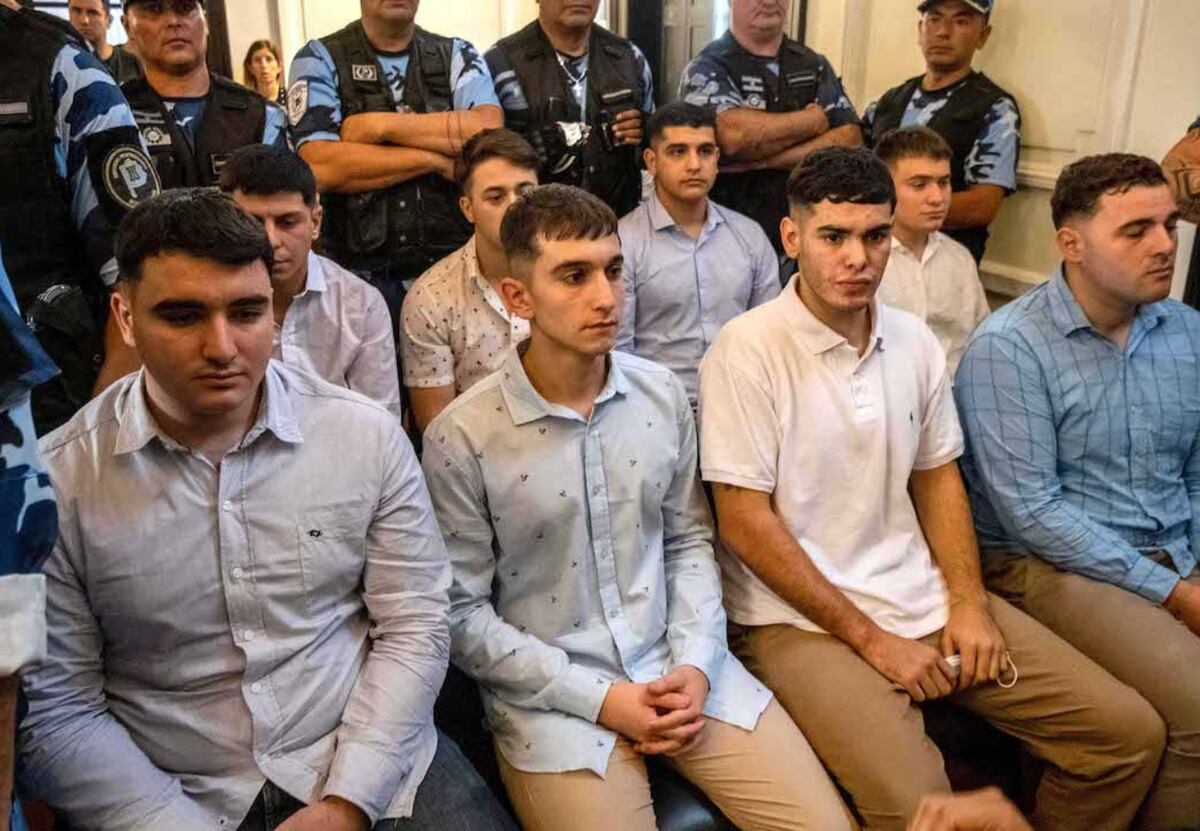 Los ocho condenados por la muerte de Fernando Báez Sosa. (Cpatura de pantalla).