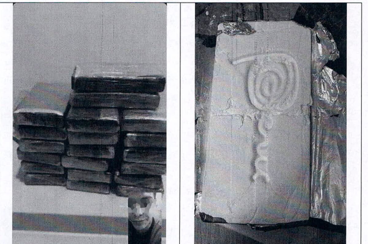 Kilos de cocaína filmados en una videollamada que realizó un allegado con "Yiyo" Ramallo.