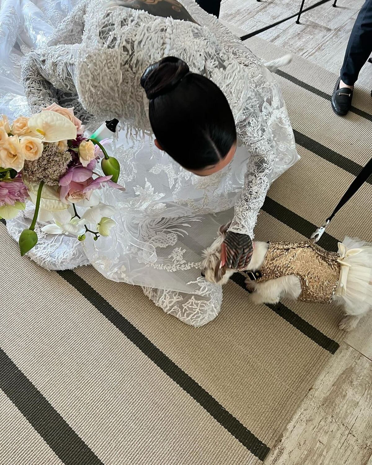 El look de Cande Tinelli para su boda con Coti Sorokin. (Instagram @zacariasguedes)