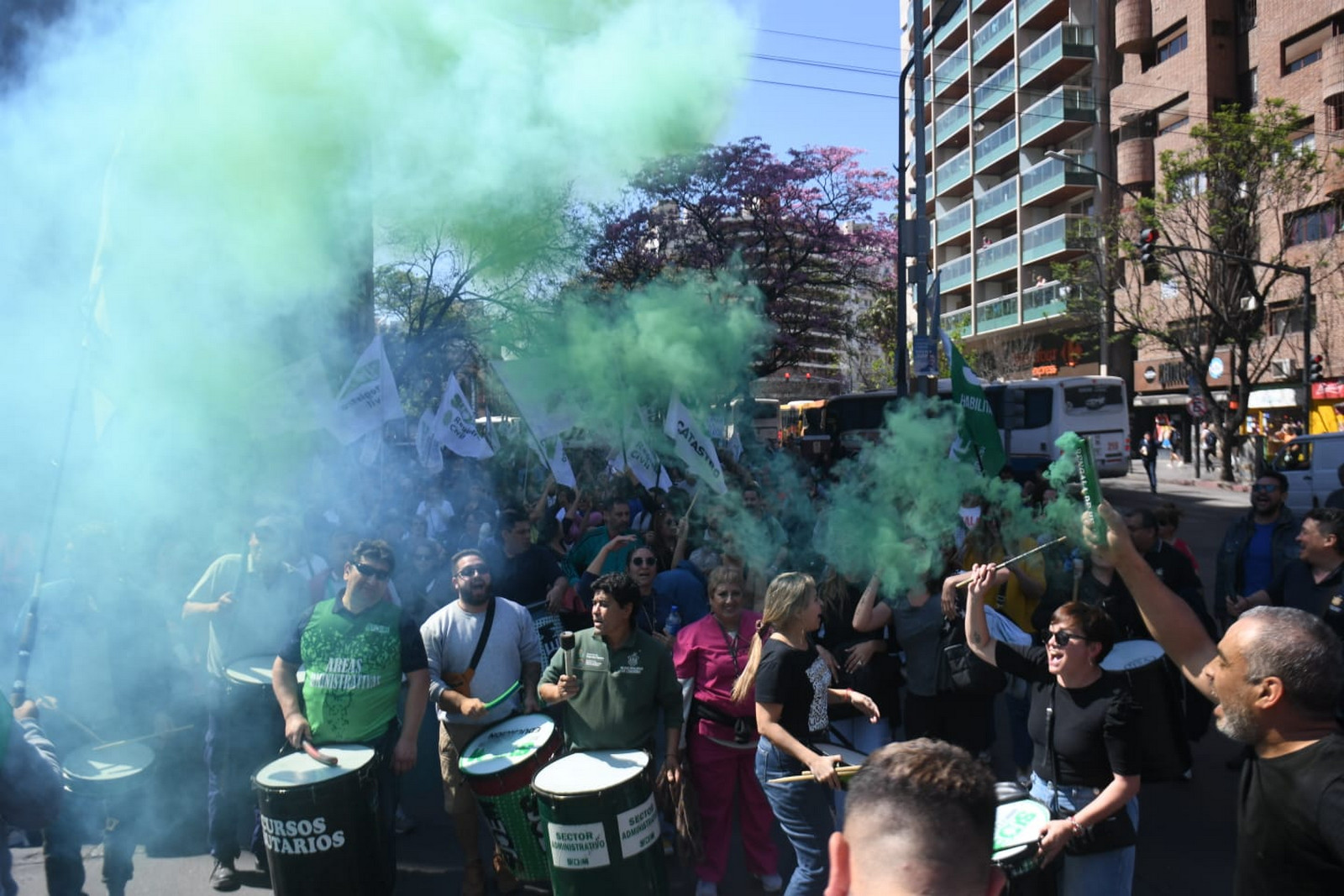 El Suoem volvió a las calles con medidas de fuerza. (Ramiro Pereyra / La Voz)