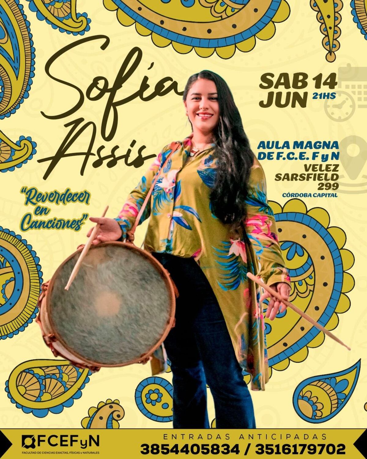 Sofía Assis presenta "Reverdecer en Canciones" este sábado, en formato teatro.