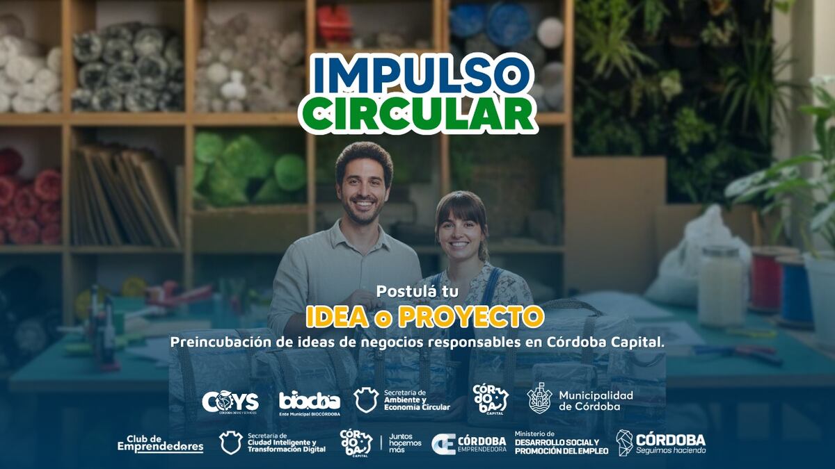 Córdoba lanzó un proyecto para impulsar ideas innovadoras de negocios circulares. (Gentileza).