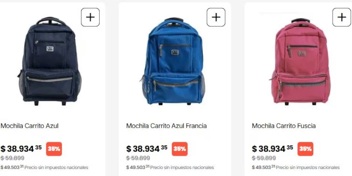 Las principales cadenas lanzaron ofertas en mochilas en enero 2026.