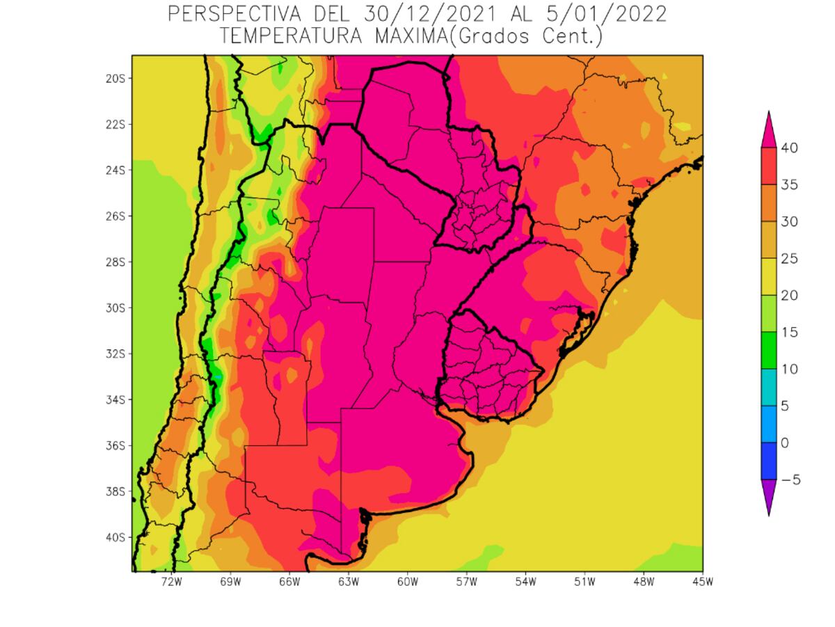 Mapa de calor en Córdoba.