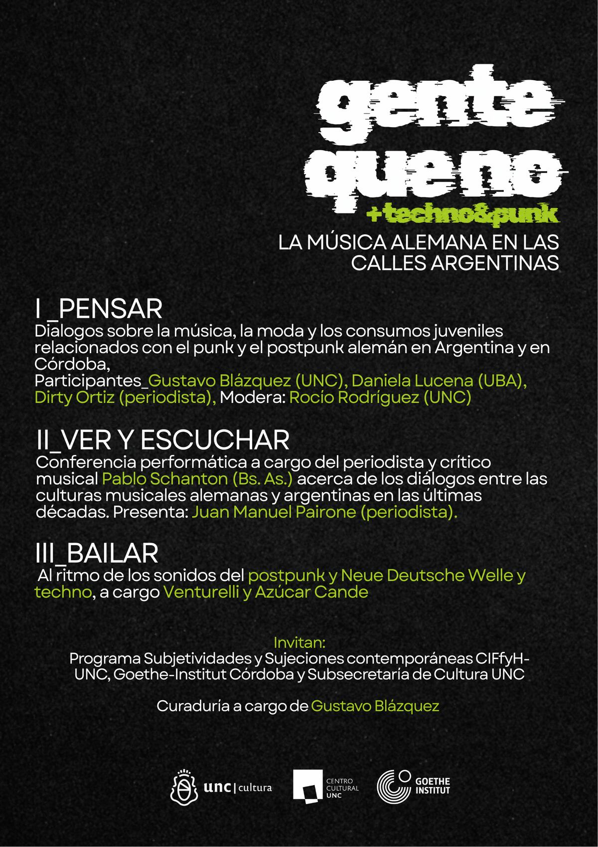 La programación de "Gente que no" para este viernes. (Gentileza).