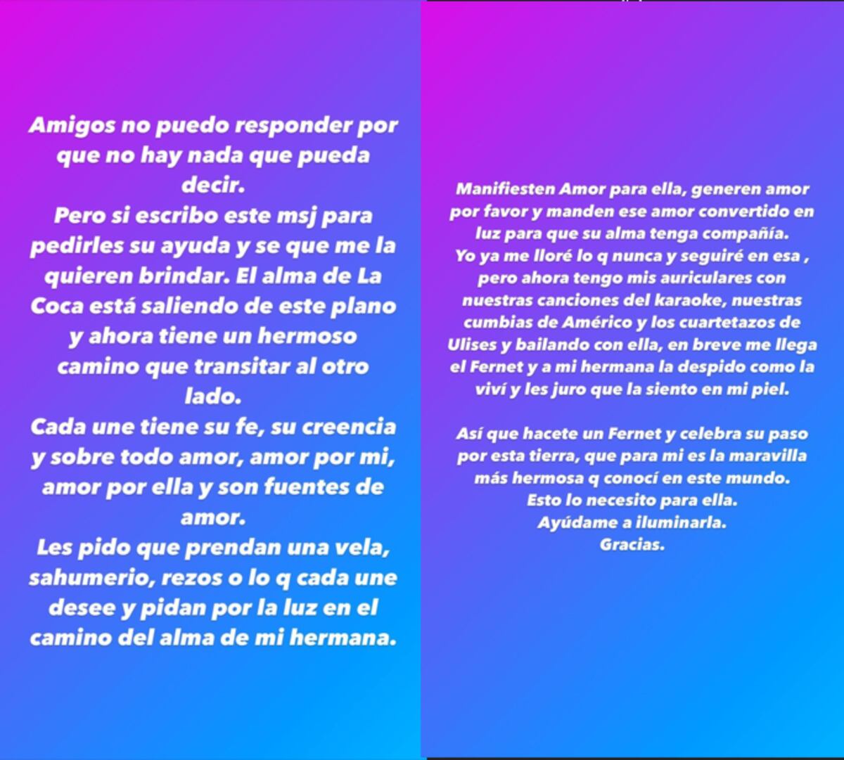 Murió la hermana de Gabo Usandivaras. (Instagram)