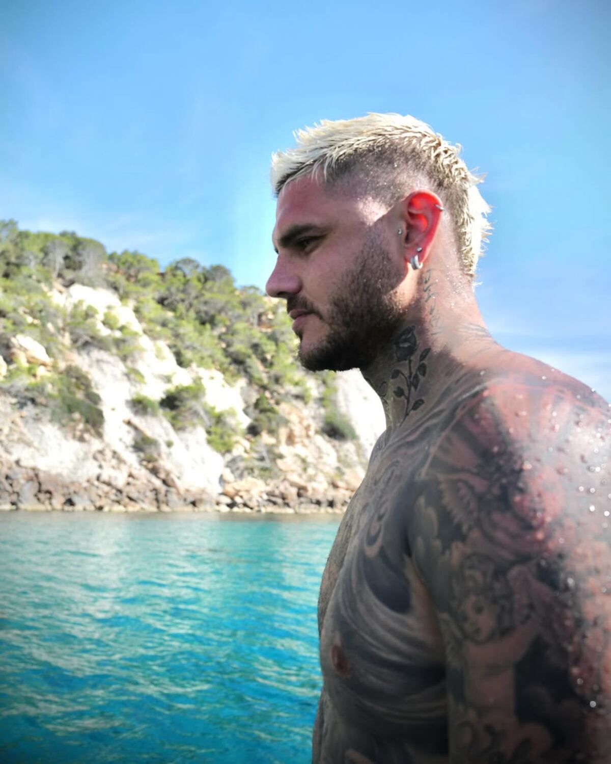China Suárez y Mauro Icardi en Ibiza (Instagram)