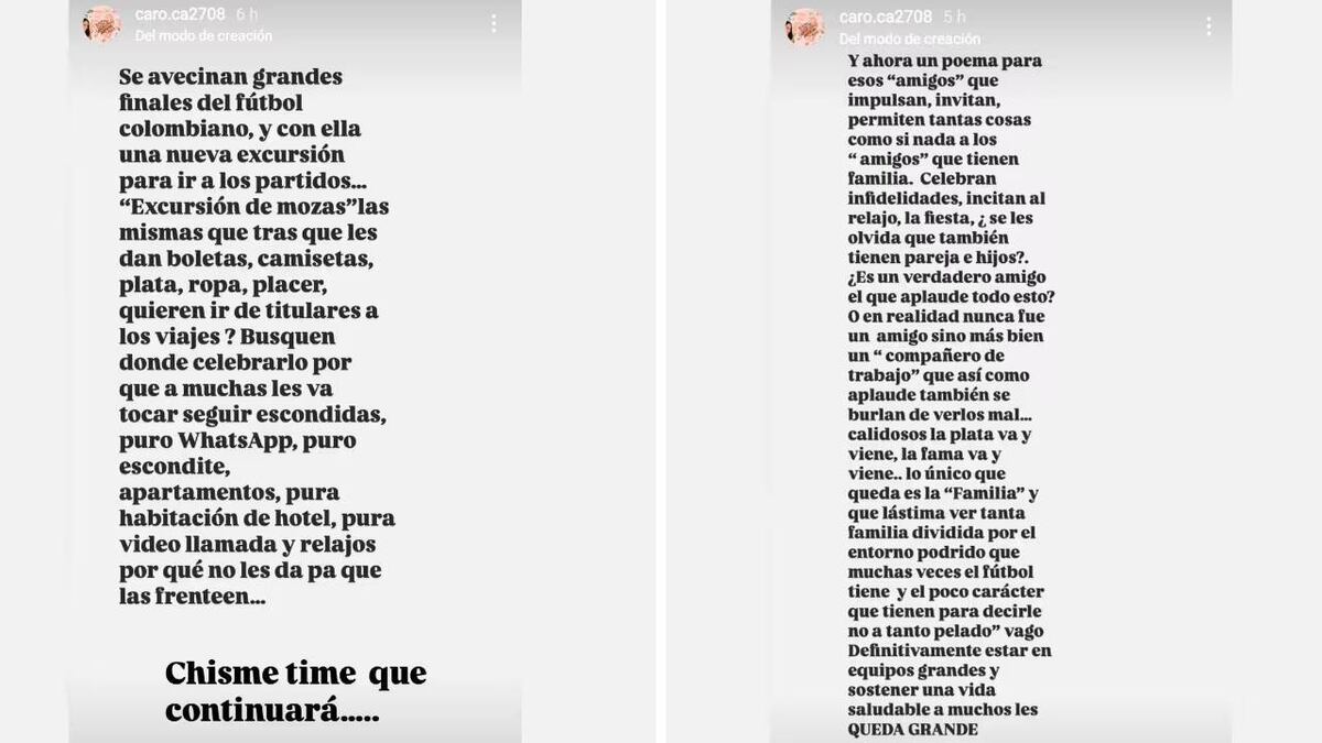 Lo que escribió la esposa de Edwin Cardona.