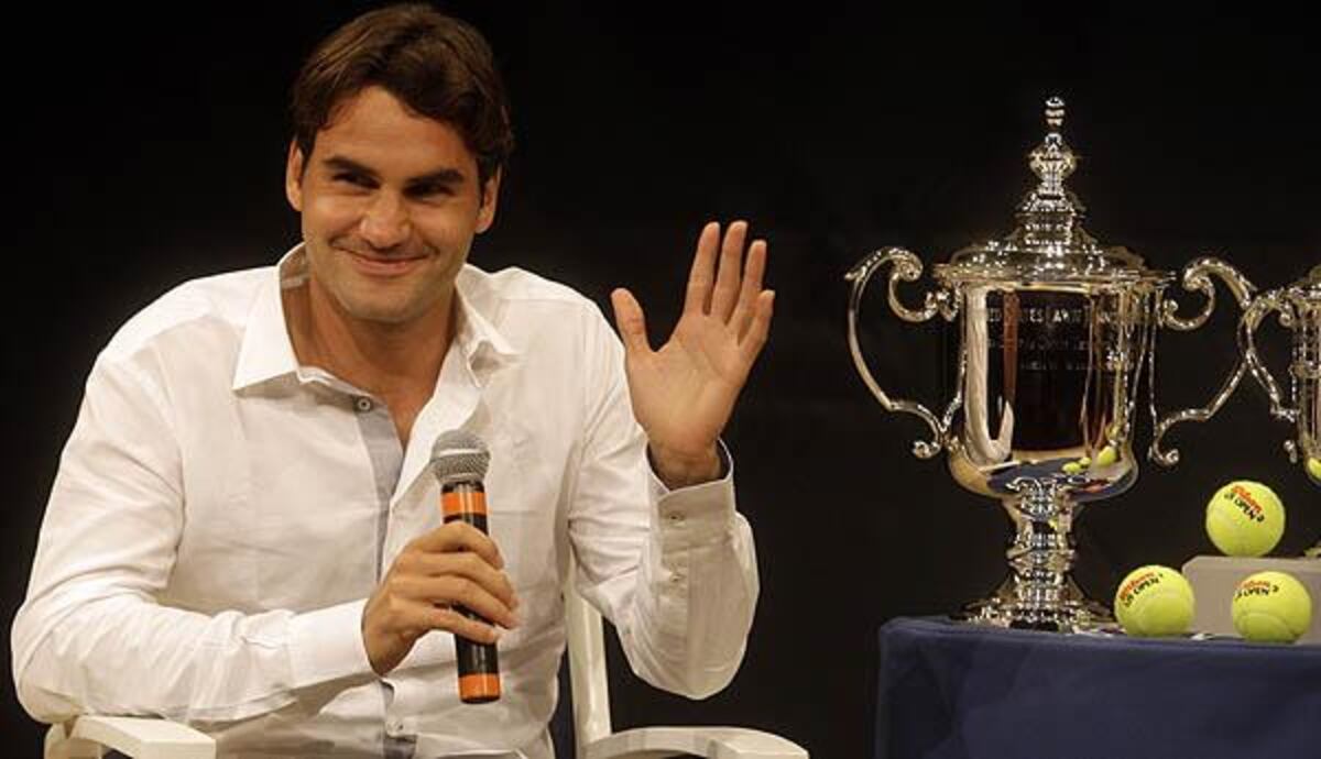 Roger Federer, durante una entrevista de promoción del US Open.