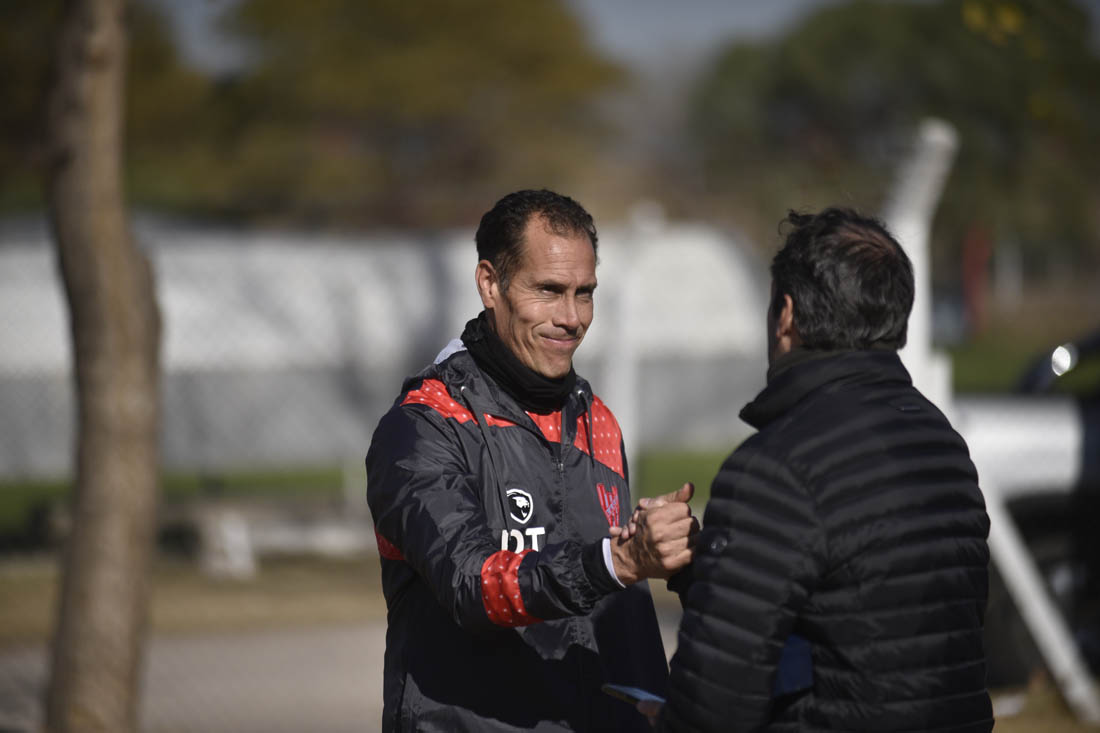 Bovaglio, en medio de una práctica de la Gloria en La Agustina. (Ramiro Pereyra / La Voz).
